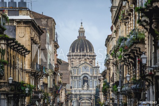 Picture of Catania Cathedral in Catania on the island of Sicily Italy